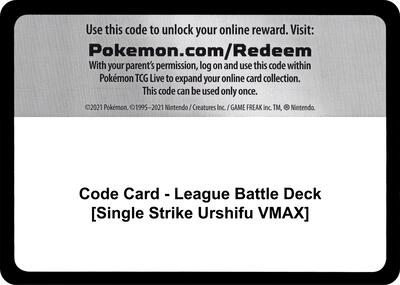 Code Card - League Battle Deck [Single Strike Urshifu VMAX]