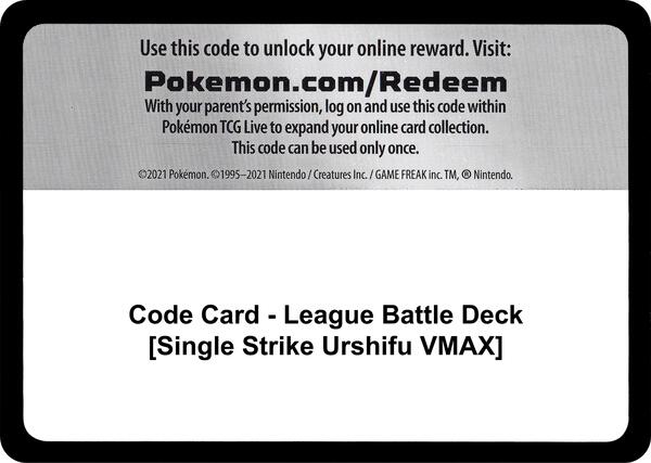 Code Card - League Battle Deck [Single Strike Urshifu VMAX]