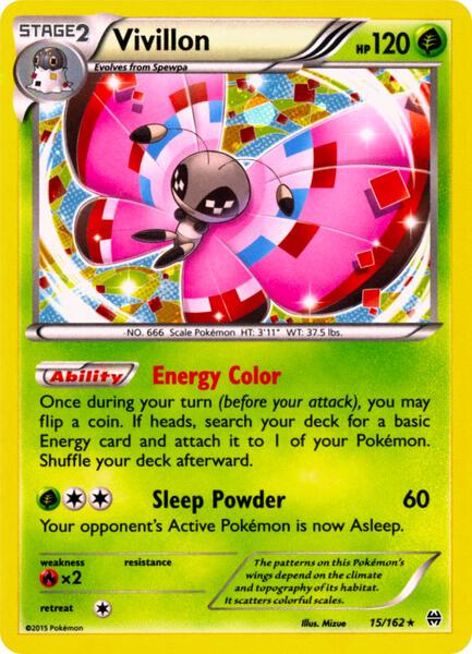 Vivillon - 15/162 (Cosmos Holo)