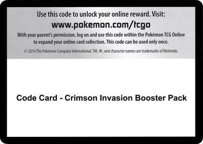 Code Card - Crimson Invasion Booster Pack