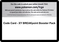 Code Card - XY BREAKpoint Booster Pack from XY - BREAKpoint Pokemon card image