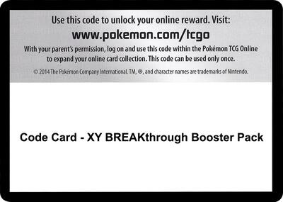 Code Card - XY BREAKthrough Booster Pack