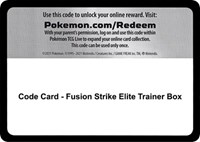 Code Card - Fusion Strike Elite Trainer Box from SWSH08: Fusion Strike Pokemon card image