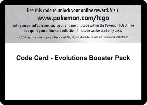 Code Card - Evolutions Booster Pack