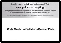 Code Card - Unified Minds Booster Pack from SM - Unified Minds Pokemon card image