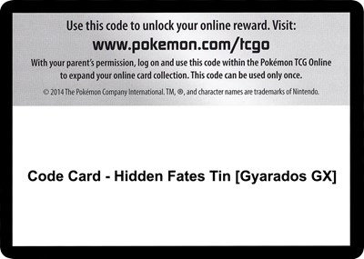 Code Card - Hidden Fates Tin [Gyarados GX]
