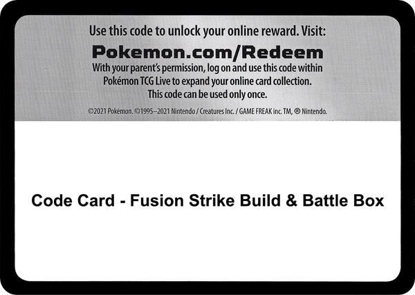 Code Card - Fusion Strike Build & Battle Box