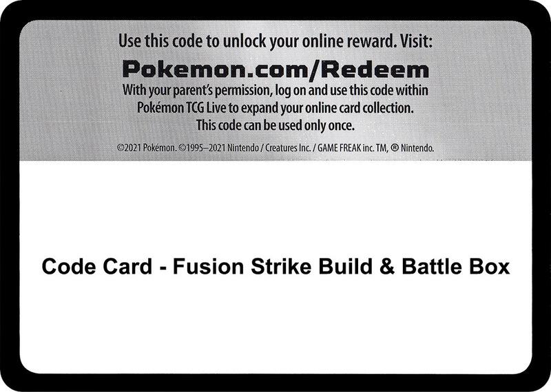 Code Card - Fusion Strike Build & Battle Box  from SWSH08: Fusion Strike