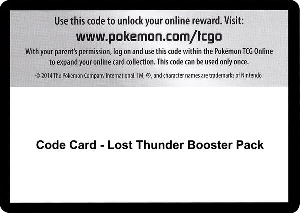 Code Card - Lost Thunder Booster Pack