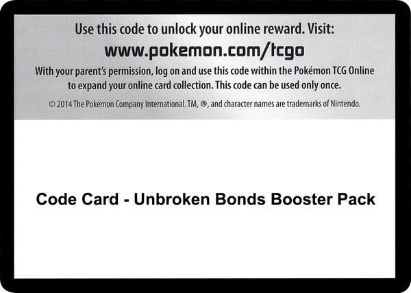 Code Card - Unbroken Bonds Booster Pack