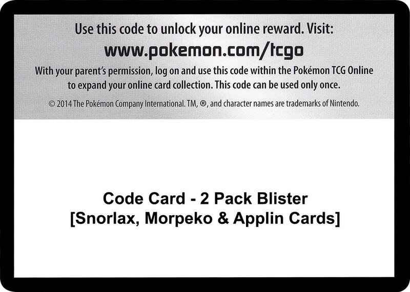 Code Card - 2 Pack Blister [Snorlax, Morpeko & Applin Cards]  from Miscellaneous Cards & Products