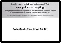Code Card - Pale Moon GX Box from SM - Unified Minds Pokemon card image