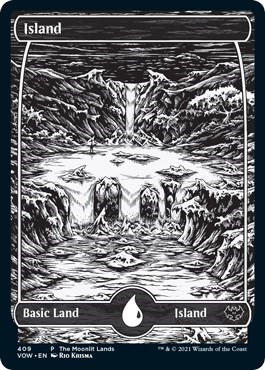 Island Moonlit Land Foil Etched