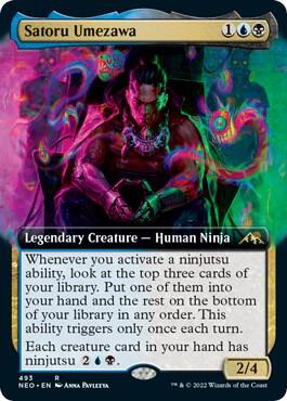 Satoru Umezawa (Extended Art) - Kamigawa: Neon Dynasty - Magic