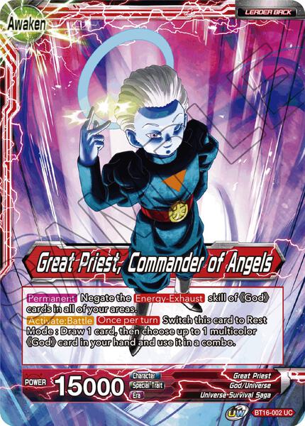Great Priest // Great Priest, Commander of Angels - Realm of the Gods -  Dragon Ball Super: Masters - TCGplayer.com