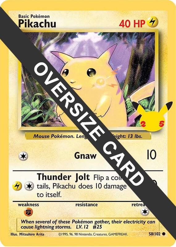 Pikachu - 58/102 (25th Anniversary) 58/102 from Jumbo Cards