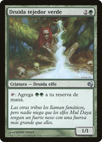 Greenweaver Druid Spanish Druida tejedor verde
