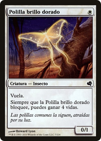 Goldenglow Moth Spanish Polilla brillo dorado
