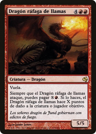 Flameblast Dragon Spanish Dragon rafaga de llamas