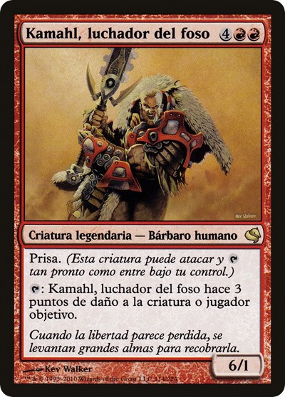 Kamahl Pit Fighter Spanish Kamahl luchador del foso