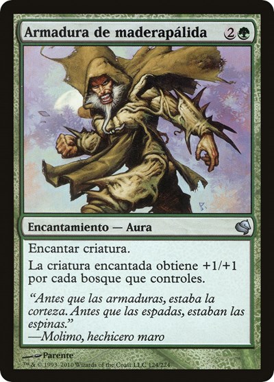 Blanchwood Armor Spanish Armadura de maderapalida