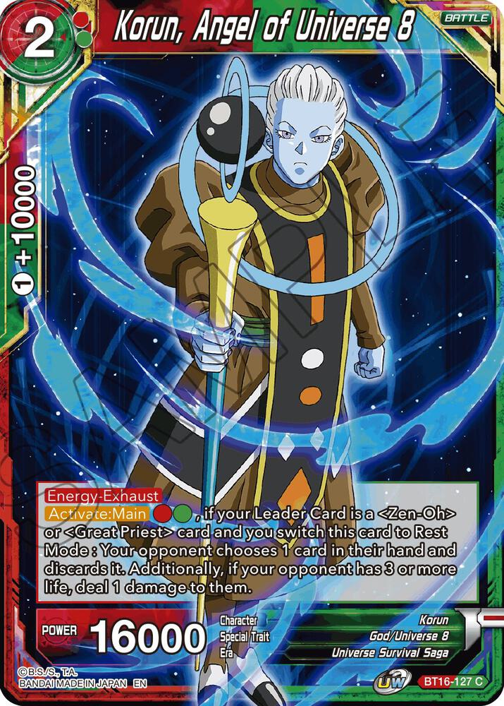 Korun, Angel of Universe 8 - Realm of the Gods - Dragon Ball Super