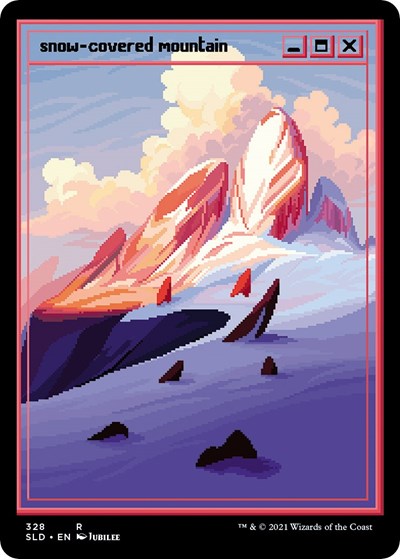 Snow Covered Mountain PixelSnowLandsjpg