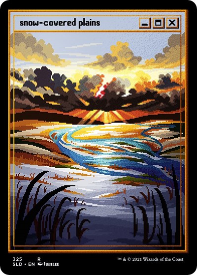 Snow Covered Plains PixelSnowLandsjpg Foil Etched