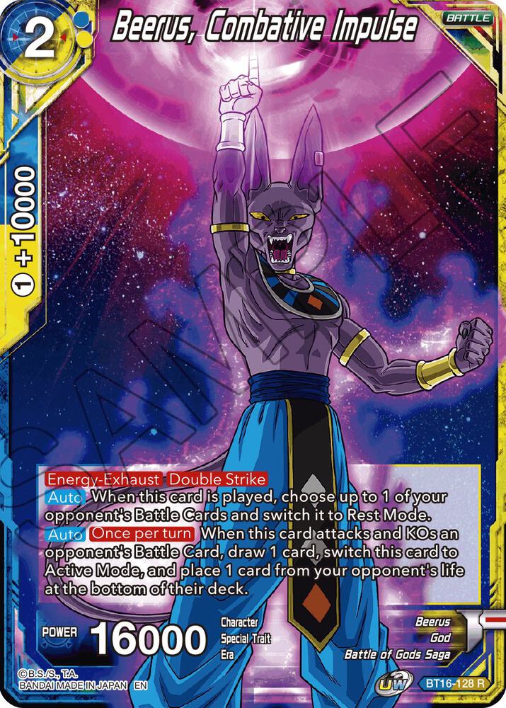 Beerus, Combative Impulse #BT16-128 — Realm of the Gods