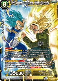 SSB Vegeta & SS Trunks, Father-Son Bonds card art