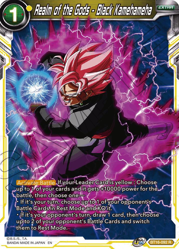 Realm of the Gods - Black Kamehameha #BT16-092 — Realm of the Gods