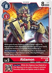 Aldamon - Next Adventure - Digimon card
