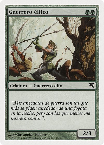 Elvish Warrior Spanish Guerrero elfico