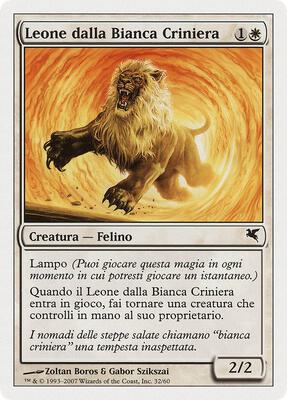 Whitemane Lion (Italian) - "Leone dalla Bianca Criniera"
