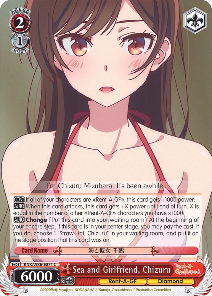 Sea and Girlfriend, Chizuru - Rent-A-Girlfriend - Weiss Schwarz
