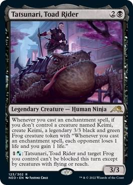 Tatsunari, Toad Rider [Kamigawa: Neon Dynasty] Moderately Played