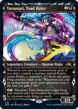 Tatsunari, Toad Rider (Showcase) - Kamigawa: Neon Dynasty - Magic