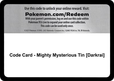 Code Card - Mighty Mysterious Tin [Darkrai]