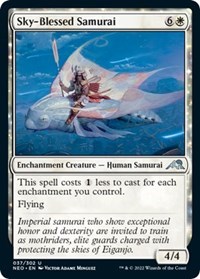 Sky-Blessed Samurai - Kamigawa: Neon Dynasty - Magic: The Gathering card