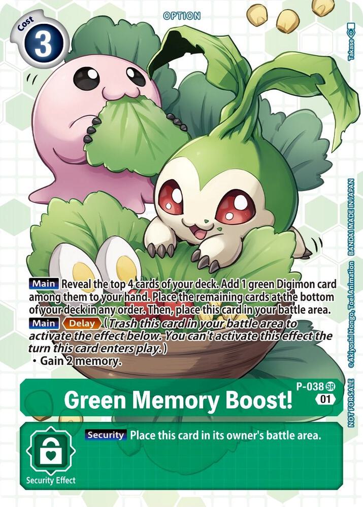Green Memory Boost! - P-038 (Next Adventure Box Promotion Pack Green Memory Boost! - P-038 (Next Adventure Box Promotion Pack