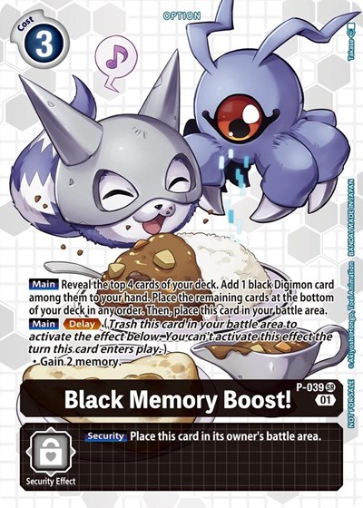 Black Memory Boost! - P-039 (Next Adventure Box Promotion Pack) Digimon Promotion Cards card price