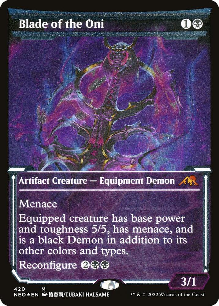 Blade of the Oni (Showcase) (Foil Etched) - Kamigawa: Neon Dynasty