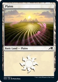 Plains (283) - Kamigawa: Neon Dynasty - Magic: The Gathering card