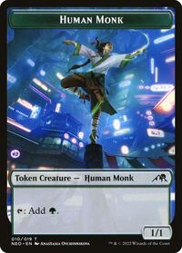 Human Monk Token - Kamigawa: Neon Dynasty - Magic: The Gathering card