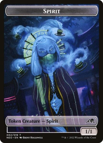 Spirit (002) // Treasure (017) Double Sided Token - Kamigawa: Neon