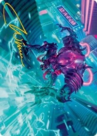 Surgehacker Mech Art Card (Gold-Stamped Signature)