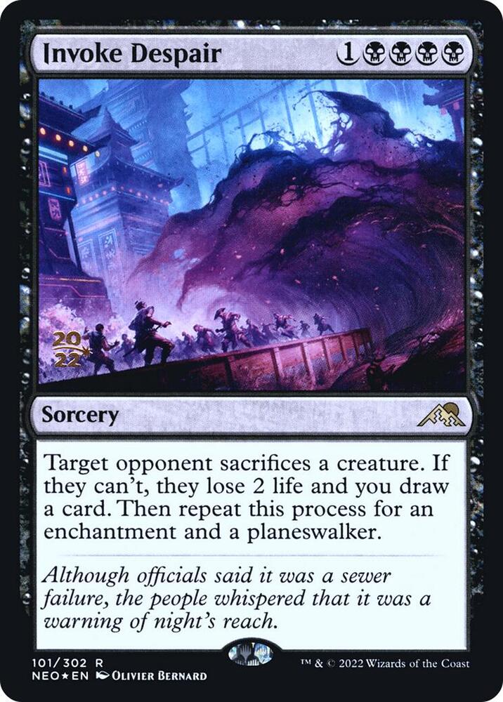 Invoke Despair #101s — Kamigawa: Neon Dynasty Promos