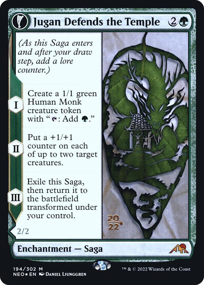 Jugan Defends the Temple // Remnant of the Rising Star #194s — Kamigawa: Neon Dynasty Promos
