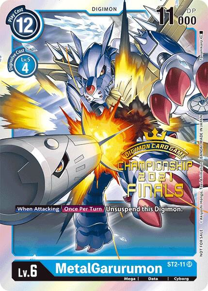 MetalGarurumon 2021 Championship Finals Event Pack Alt Art Gold Stamp Set digimon card