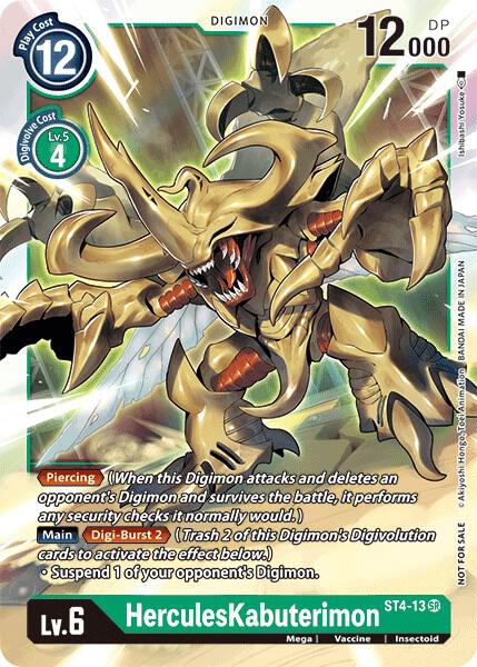 HerculesKabuterimon Event Pack 2 digimon card